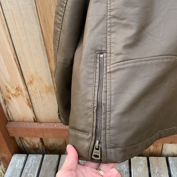 Levi’s brown bomber jacket w hoodie XXL - Picture 5 of 12